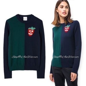 Paul Smith RARE strawberry beaded appliqué cashmere pullover *Shop@iamwarrior